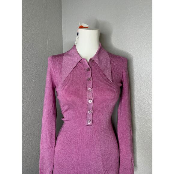 JoosTricot Revolve Mini Polo Dress in Pink - Picture 3 of 11